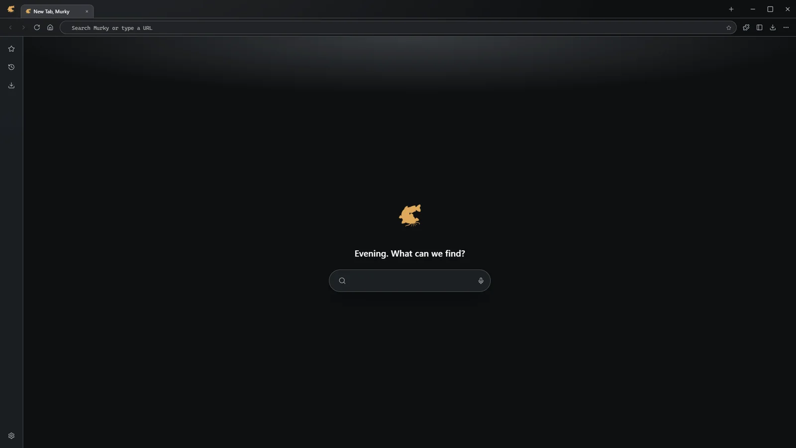 Murky Browser new tab in graphite