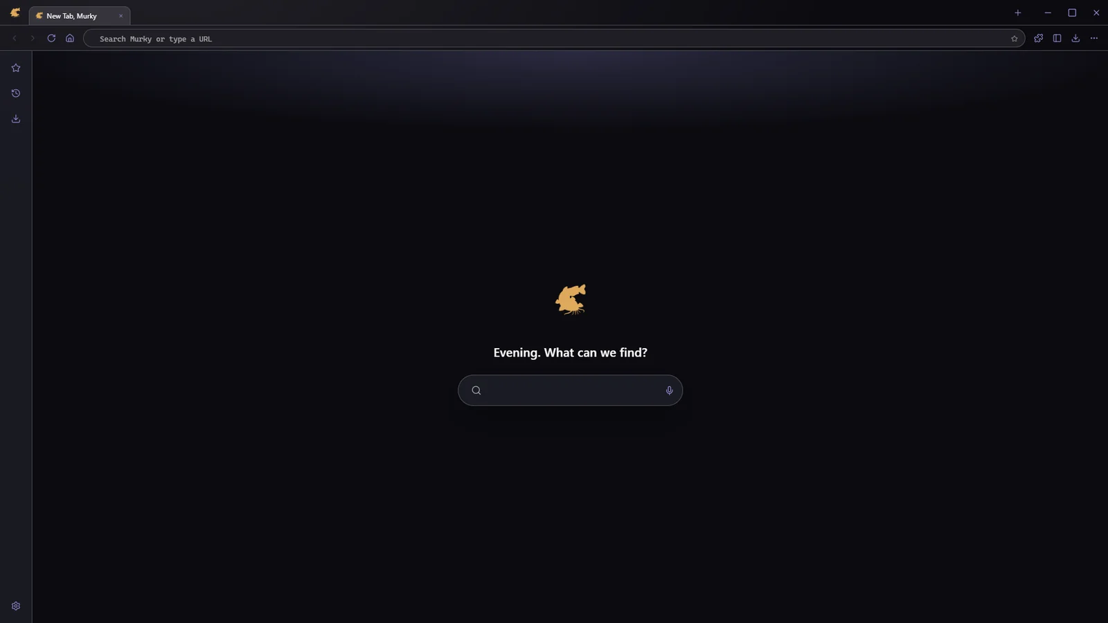 Murky Browser new tab in indigo