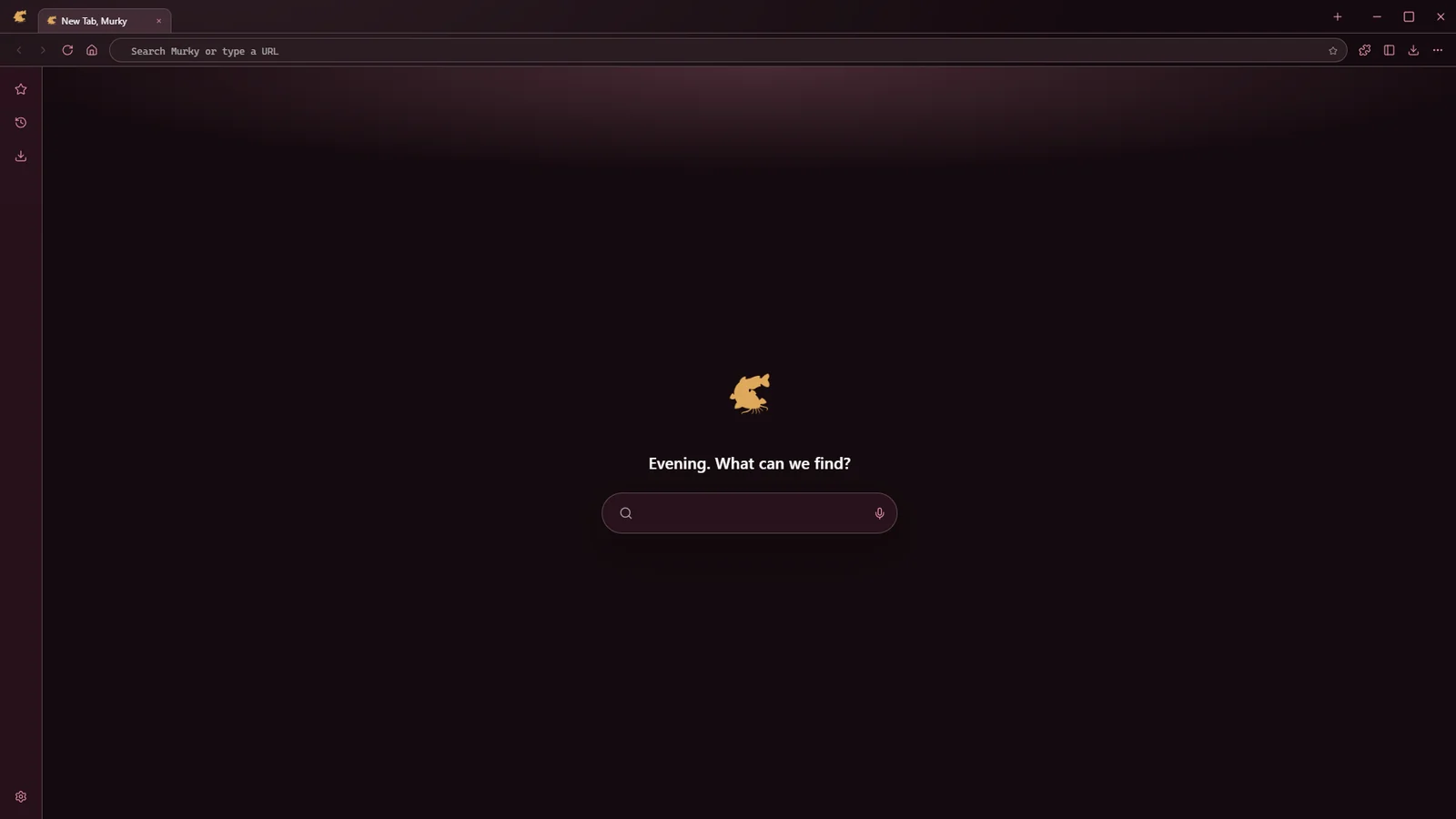 Murky Browser new tab in plum
