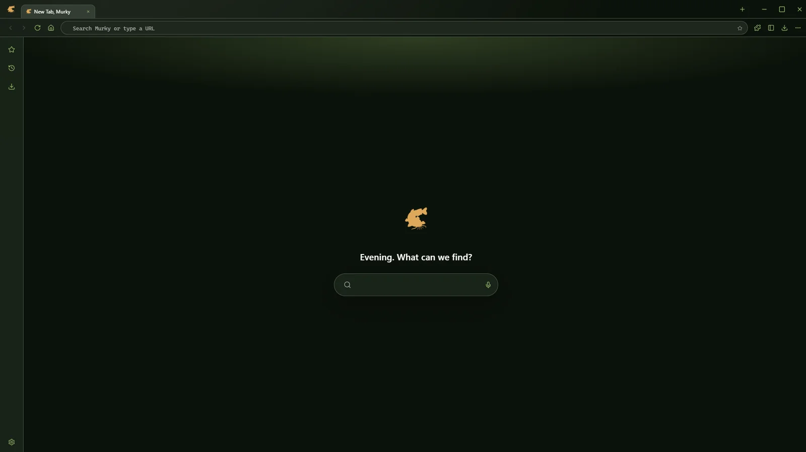 Murky Browser new tab in forest green